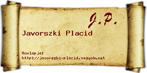 Javorszki Placid névjegykártya